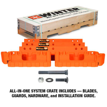 BlockBuster highway carbide snow plow cutting edge blade system crate contents