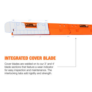 BlockBuster highway carbide snow plow cutting edge blade system integrated cover blade