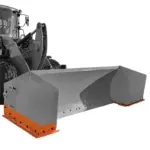 MoDUS® modular cast steel carbide snow pusher plow shoe system on Arctic plow