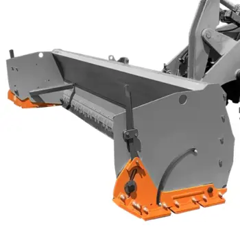 MoDUS® modular cast steel carbide snow pusher plow shoe system on Metal Pless plow