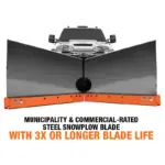 Vulcan contractor steel v-plow snow plow cutting edge blade system on truck