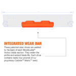 Victory highway steel snow plow cutting edge blade system integrated wear bar