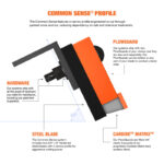 Common Sense highway steel snow plow cutting edge blade system profile view
