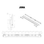 Joma Articulating Cutting Edge System by Winter® line drawing