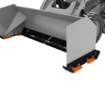 MoDUS modular cast steel carbide snow pusher plow shoe system on Pro-Tech plow