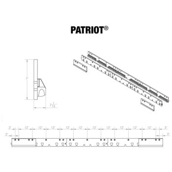 Patriot® Steel Cutting Edge System line drawing