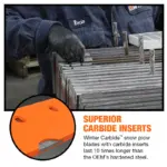 Superior Carbide Inserts showing carbide inserts being placed by hand