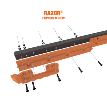 Razor<sup>®</sup> Carbide Cutting Edge System parts exploded view