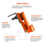 Razor highway/contractor snow plow cutting edge blade system profile view