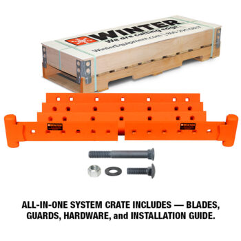RoadMAXX motor grader underbelly carbide snow plow cutting edge blade system crate contents