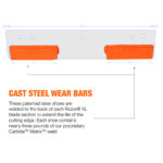 Razor XL highway carbide snow plow cutting edge blade system cast steel wear bars