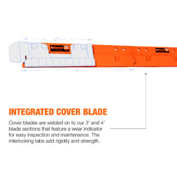 Razor highway/contractor carbide snow plow cutting edge blade system integrated cover blade
