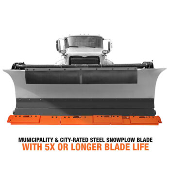 Victory highway steel snow plow cutting edge blade system on truck