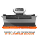 Patriot highway steel snow plow cutting edge blade system on truck