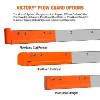 Victory highway steel snow plow cutting edge blade system plow guard options
