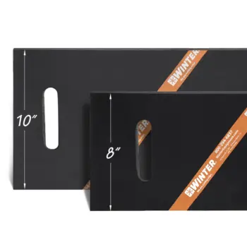 Winterflex slotted rubber blade different sizes with inch measurements