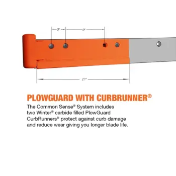 Common Sense steel snow plow cutting edge blade system PlowGuard curb guard