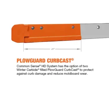 Common Sense steel snow plow cutting edge blade system PlowGuard CurbCast
