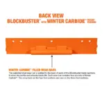 BlockBuster with Winter Carbide highway/contractor snow plow cutting edge back view