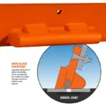 BlockBuster wide blade footprint glides over bridge joints