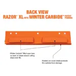 Razor XL with Winter Carbide highway/contractor snow plow cutting edge back view